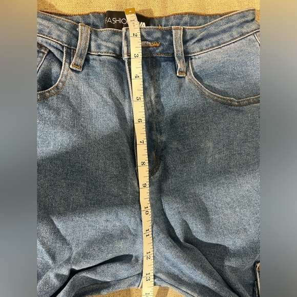 Fashion Nova cargo wide leg jeans size 9 - Picture 6 of 9